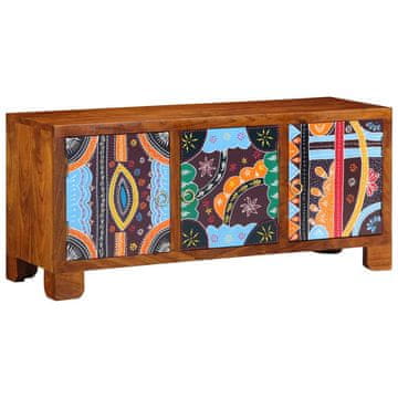 Vidaxl Klop za čevlje večbarvno 100 x 35 x 45 cm Trden akacijev les