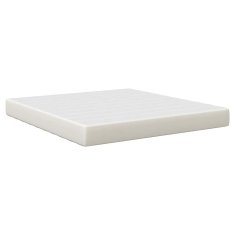 Vidaxl Vzmetnica z vzmetnico krema 180 x 200 cm blago