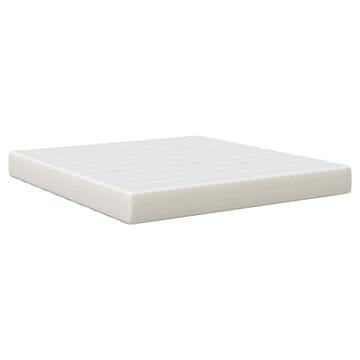 Vidaxl Vzmetnica z vzmetnico krema 180 x 200 cm blago