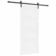 Vidaxl Drsna vrata Naravna in črna 93 x 211 cm