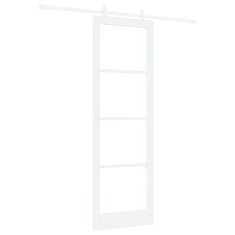 Vidaxl Drsna vrata Bela 78 x 232 cm Les in kovina