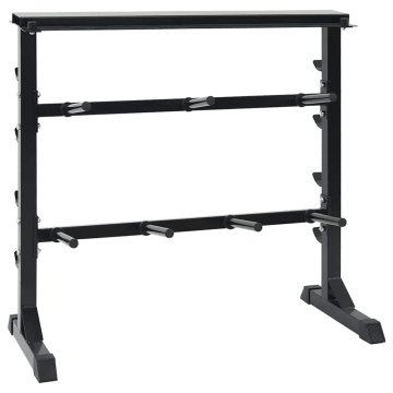 Vidaxl Stojalo za dumbell Črna 99 x 45 x 95.5 cm