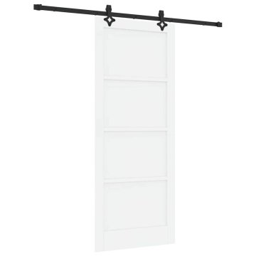 Vidaxl Drsna vrata Bela in črna 86 x 211 cm