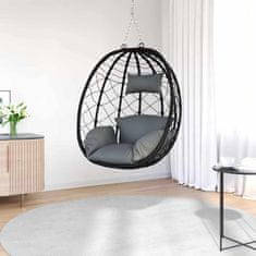 Vidaxl Viseči stol v obliki jajca Antracit 91.5 x 60 x 110 cm