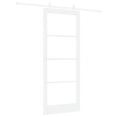 Vidaxl Drsna vrata Bela 86 x 211 cm Les in kovina