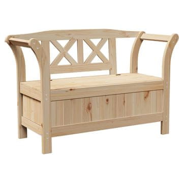 Vidaxl Parkovna Shramba Klop Rjava 119 x 76 x 44cm Trdna borovina