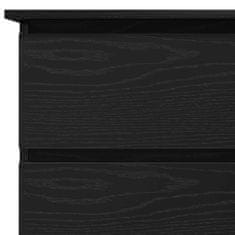 Vidaxl Kotniška miza Črni hrast 145 x 100 x 76 cm Konstruiran les