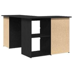 Vidaxl Kotniška miza Črni hrast 145 x 100 x 76 cm Konstruiran les