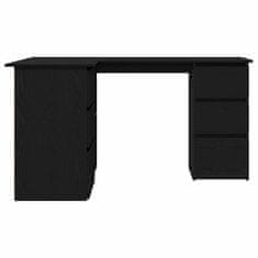 Vidaxl Kotniška miza Črni hrast 145 x 100 x 76 cm Konstruiran les