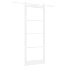 Vidaxl Drsna vrata Bela 93 x 232 cm Les in kovina