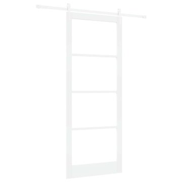 Vidaxl Drsna vrata Bela 93 x 232 cm Les in kovina