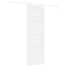 Vidaxl Drsna vrata ORKDAL Bela 73.5 x 211 cm Trden borov les in jeklo
