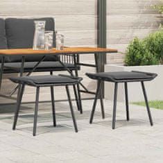 Vidaxl Vrtni stol z blazino 2 pcs Siva 50 x 40 x 45cm Poliester