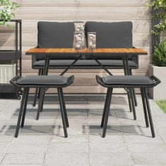 Vidaxl Vrtni stol z blazino 2 pcs Siva 50 x 40 x 45cm Poliester