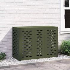 Vidaxl Prevleka za klimatsko napravo Olivno zelena 110x50x80 cm Kovina