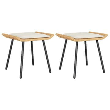 Vidaxl Vrtni stol z blazino 2 pcs Rjava 50 x 40 x 45cm Poliester