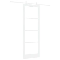 Vidaxl Drsna vrata Bela 83 x 232 cm Les in kovina
