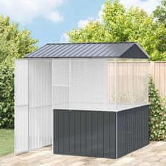 Vidaxl Kletka za ptice antracit 215 x 78 x 200 cm, galvanizirano jeklo.