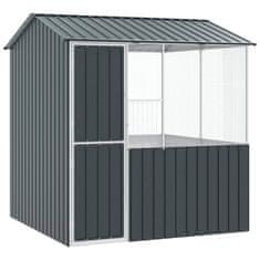 Vidaxl Kletka za ptice antracit 215 x 78 x 200 cm, galvanizirano jeklo.