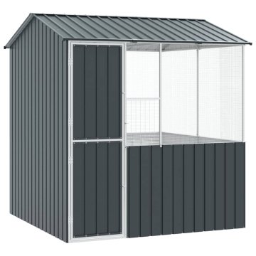 Vidaxl Ptičnik Antracit 215 x 209 x 230 cm Pocinkano jeklo