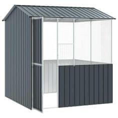 Vidaxl Kletka za ptice antracit 215 x 78 x 200 cm, galvanizirano jeklo.