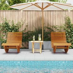 Vidaxl Gugalniki za sončenje 2 pcs Rjava 154 x 60 x 74 cm