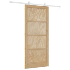 Vidaxl Drsna vrata ORKDAL Naravna in bela 93 x 211 cm