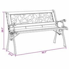 Vidaxl klop Rjava 116 x 54 x 73cm les