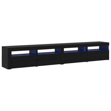 Vidaxl TV omarica 3 pcs Črni hrast 240 x 35 x 40 cm Konstruiran les