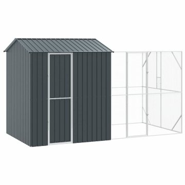 Vidaxl Ptičnik Antracit 418 x 210 x 247 cm Pocinkano jeklo