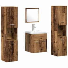 Vidaxl Komplet pohištva za kopalnico 4 pcs Star les 41 x 38.5 x 46 cm