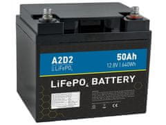 Avacom Baterija A2D2 LiFePO4 12,8V 50Ah M6
