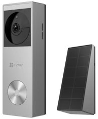 EZVIZ Pametni zvonec HP3 Pro Wi-Fi, kamera, omrežno in baterijsko napajanje, solarni, sivo-srebrni