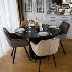 KONDELA Okrogla jedilna miza Mahir Tip 2 120 - črna