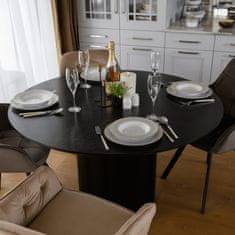 KONDELA Okrogla jedilna miza Mahir Tip 2 120 - črna