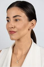 Brilio Silver Prefinjen komplet pozlačenega nakita z biseri SET290Y (uhani, obesek)