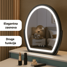 S6 Steklarstvo Šest Make-up LED OGLEDALO S6045F, 45 × 46,5 cm, kozmetično ogledalo