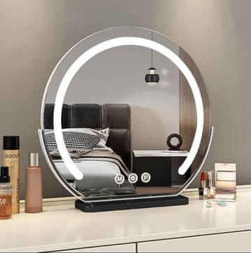 S6 Steklarstvo Šest Make-up LED OGLEDALO S6045F, 45 × 46,5 cm, kozmetično ogledalo