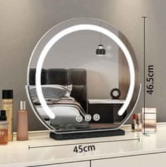 S6 Steklarstvo Šest Make-up LED OGLEDALO S6045F, 45 × 46,5 cm, kozmetično ogledalo