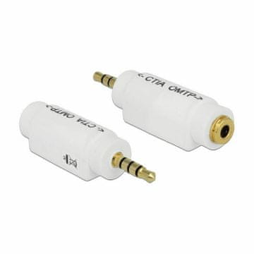 Delock adapter AVDIO Jack 3,5M 4-pin CTIA-Jack 3,5Ž 4-pin OMTP 65590
