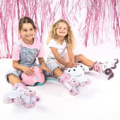 Otroški rolerji Cariboo Ballerina z LED kolesi, roza 26-30, B-045-RU-XS