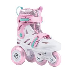 Otroški rolerji Cariboo Ballerina z LED kolesi, roza 26-30, B-045-RU-XS
