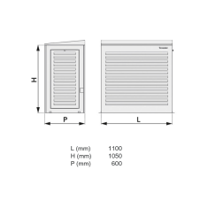 Tecnosystemi Zaščita za zunanjo enoto SCD500275 1100 x 1050 x 600 mm