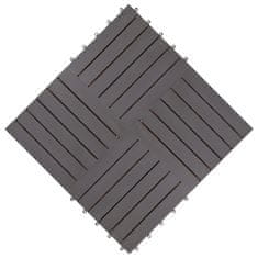 Vidaxl Talne plošče 10 kosov sive 30x30 cm trden akacijev les