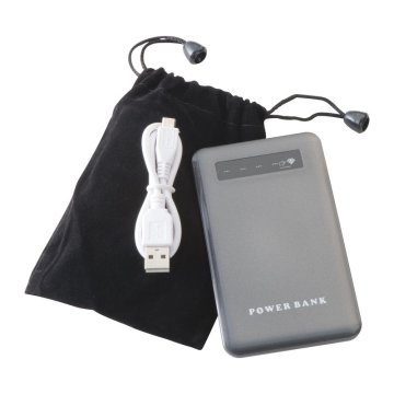A DESIGN Powerbank Kingsville – 4.000 mAh, siv