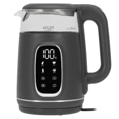 Adler Grelnik vode AD 1305-GS, 2200W, 1.7L, LED, sivo-srebrn