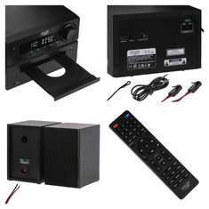 Adler Mini HI-FI sistem AD 1917, FM, CD, USB, Bluetooth, ura, pilot, 2x25W