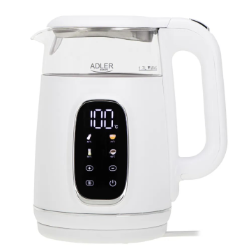 Adler Grelnik vode AD 1305-WS, 2200W, 1.7L, LED, belo-srebrn