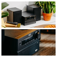 Adler Mini HI-FI sistem AD 1917, FM, CD, USB, Bluetooth, ura, pilot, 2x25W