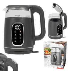 Adler Grelnik vode AD 1305-GS, 2200W, 1.7L, LED, sivo-srebrn